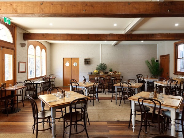 the dining interior of The Rockley Pub, Rockley, NSW