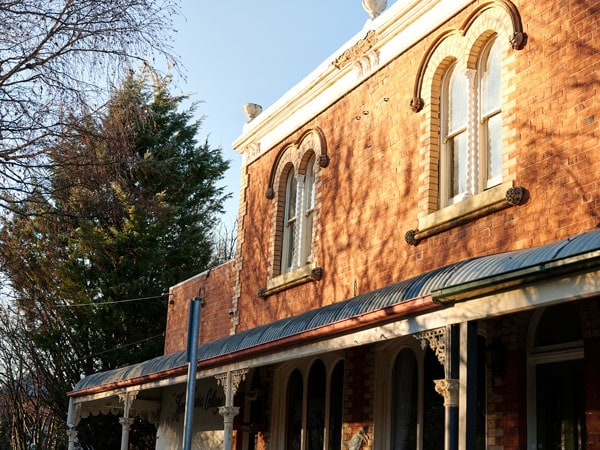 a close-up shot of the building facade of The Rockley Pub, Rockley, NSW