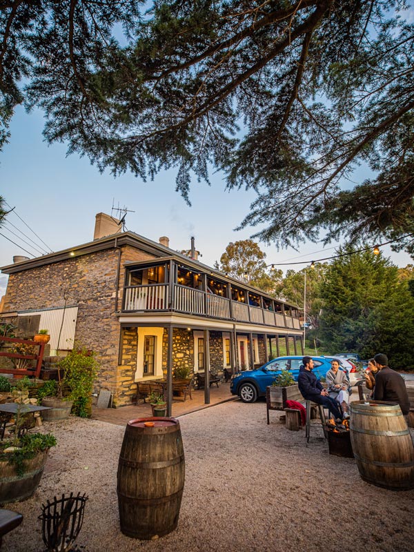 the exterior of The Scenic Hotel, Norton Summit, SA