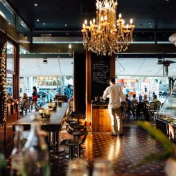 an elegant dining interior at Aromas Noosa