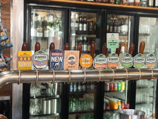 beer on tap at Imperial Hotel, Eumundi, Qld