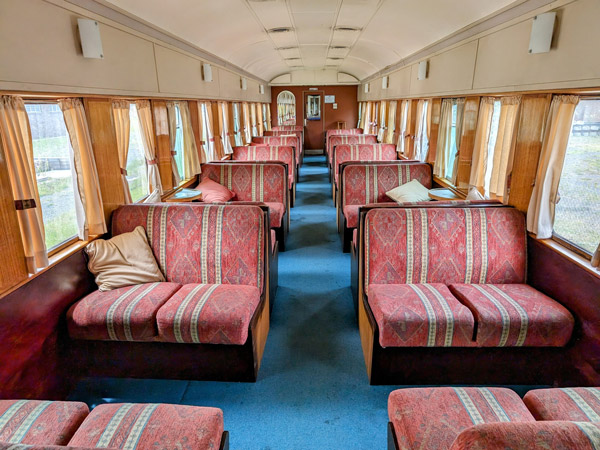 the Red Lounge onboard Kiama Picnic Train