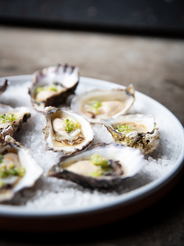 a plate of oysters at Silica, Kiama restaurants