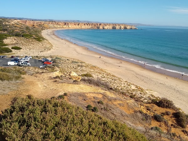 an aerial view of Maslin Beach, Fleurieu Peninsula, SA