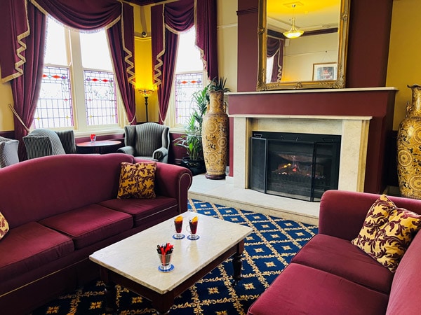 the mulled wine lounge at The Carrington, Katoomba NSW