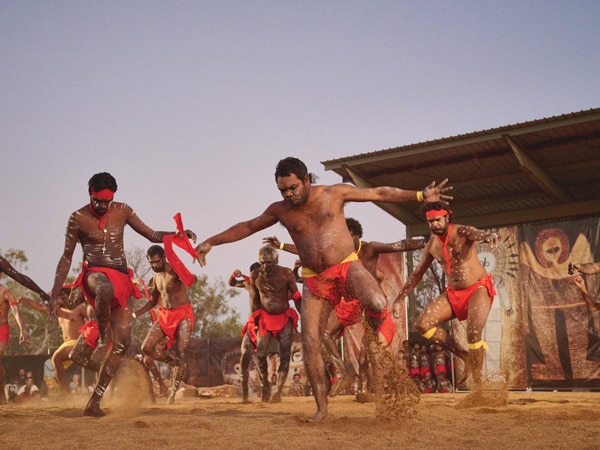 Indigenous dancers performing at the Mowanjum Festival in Derby, WA