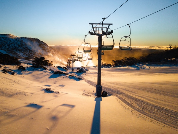 sunrise views at Perisher Valley and Blue Cow