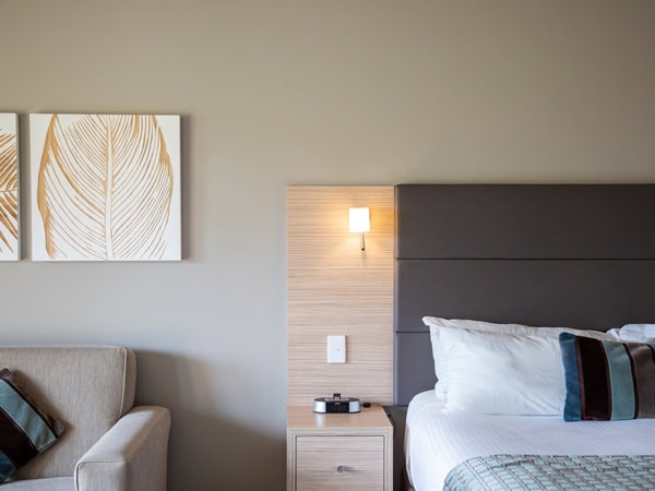 the bedroom at The Barn, Mt Gambier