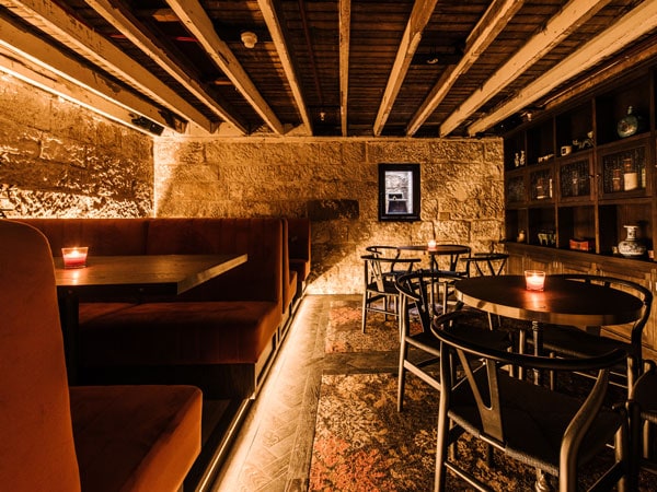 a dimly lit interior at The Doss House, Sydney NSW