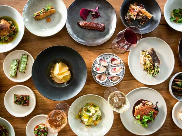 a table-top view of Bangalay Dining