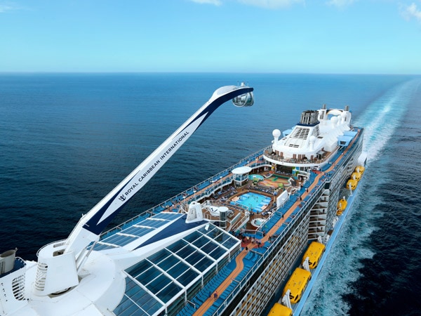 an aerial shot of Quantum of the Seas