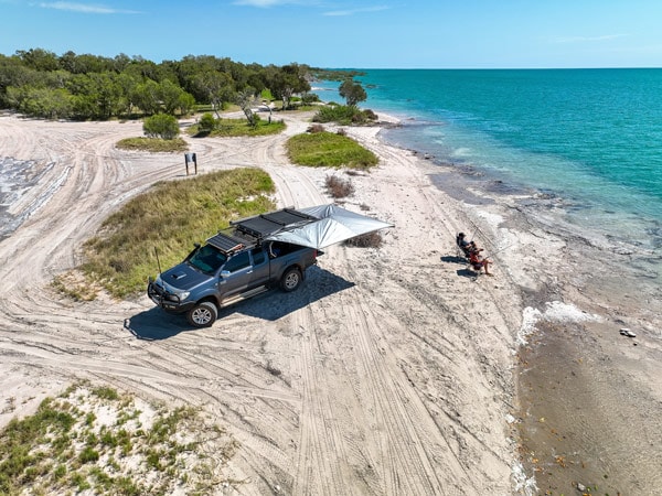 an aerial view of a caravan at Banana Well Getaway, Broome