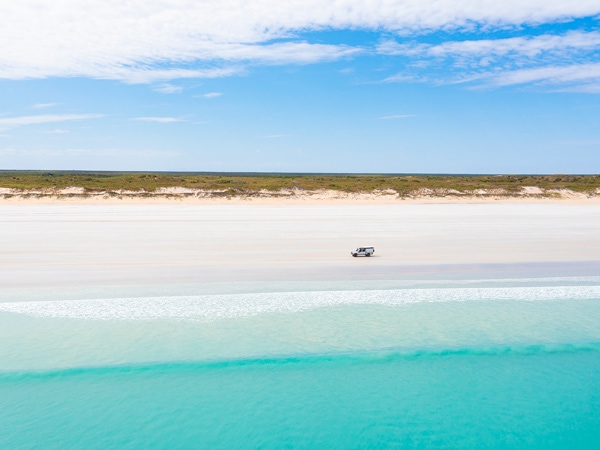 powdery white sand and dreamy turquoise water of Cable Beach, Broome