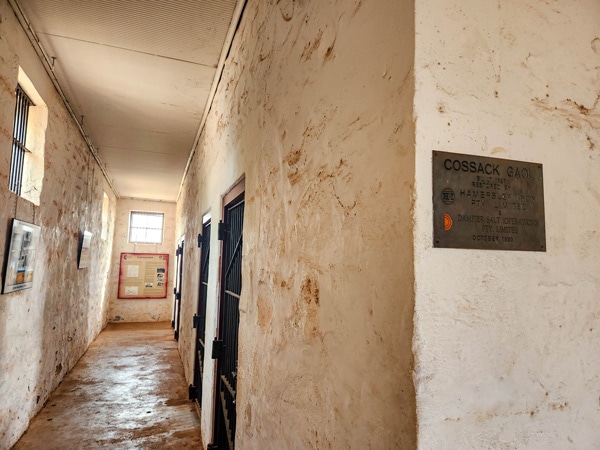 inside the old gaol at Cossack ghost town, WA