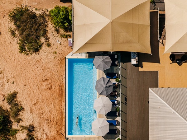 an aerial view of Eco Beach Resort, Broome