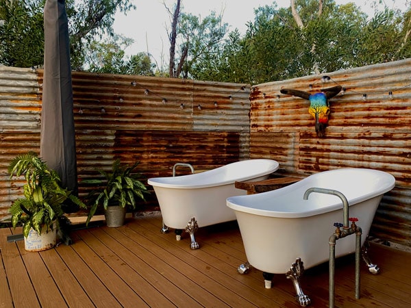 two bathtubs at Ellenbrae Station