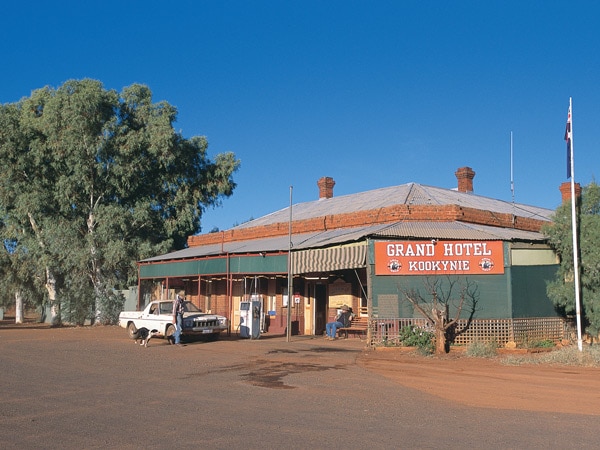 the property exterior of The Grand Hotel in Kookynie, WA