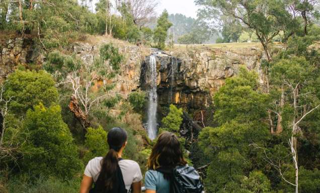 Two women at Sailors Falls near Daylesford