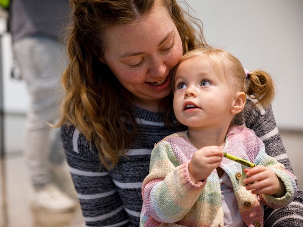 a mother and child at WA Museum Boola Bardip