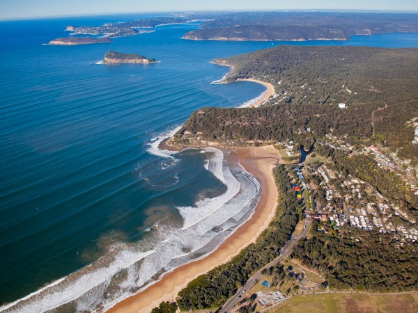 an aerial view of NRMA Ocean Beach Holiday Resort