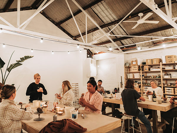people making pottery at part time ceramics in sutherland shire sydney