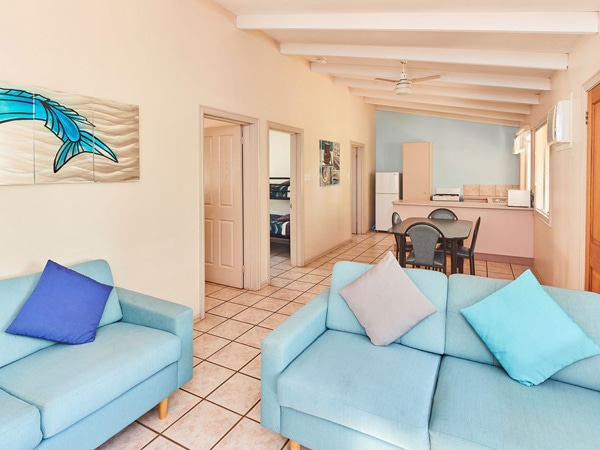 a spacious living room at RAC Cable Beach Holiday Park, Broome