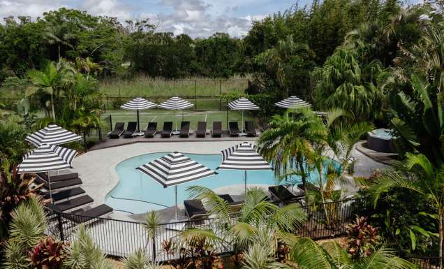 the pool at The Lord Byron