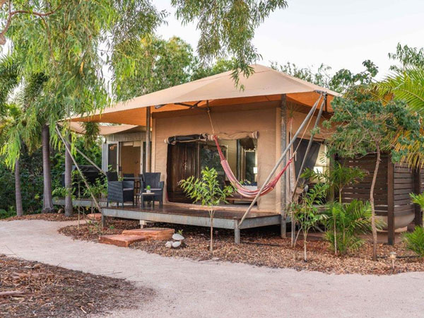 an eco tent at Coconutz B&B in Coconut Well, Broome