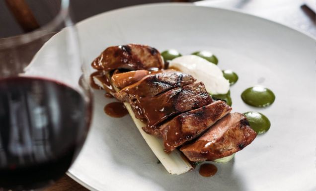 A dish at Cascades restaurant in Thredbo.