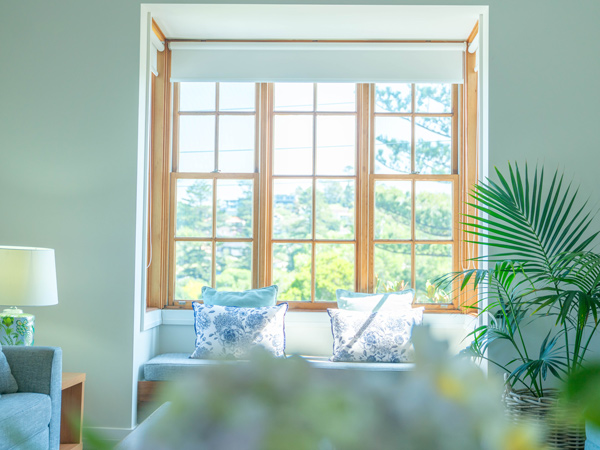 the Bellevue Boutique Hotel window shot