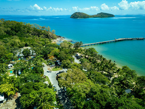 an aerial view of NRMA Palm Cove Holiday Park