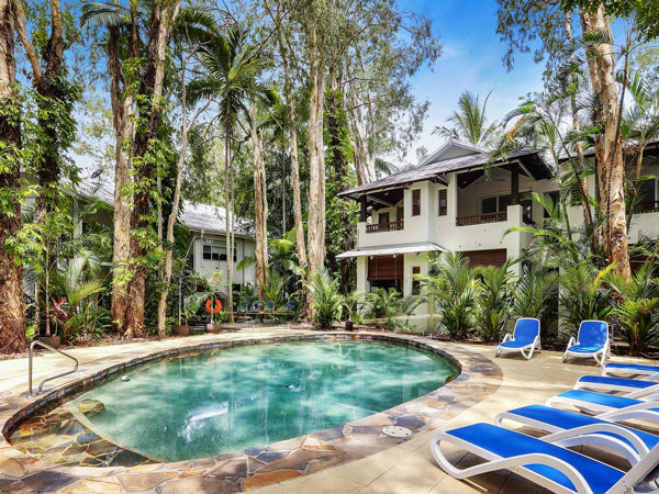 a saltwater pool at Reef Retreat, Palm Cove accommodation