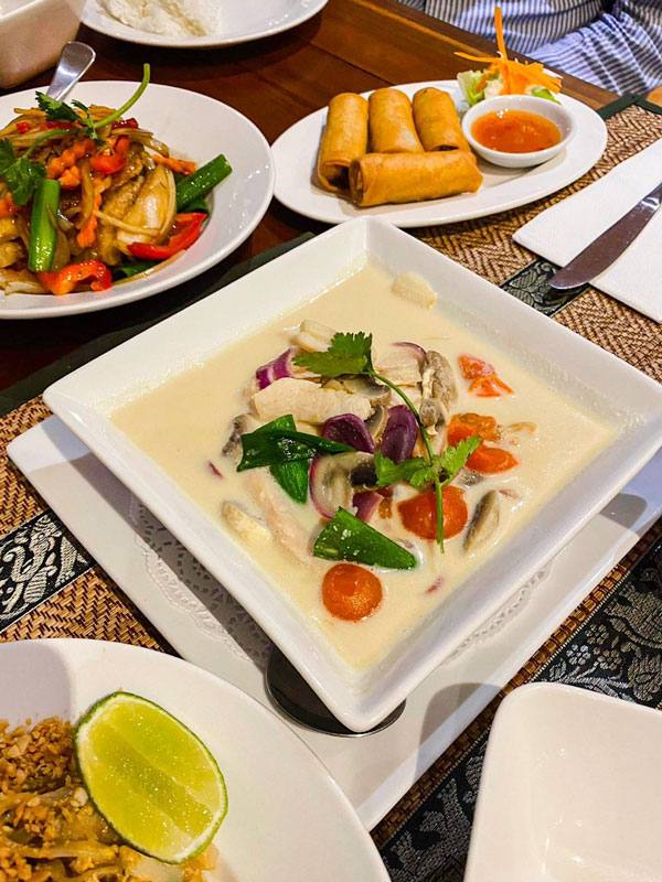 a spread of food at Choc Dee Thai Restaurant, Palm Cove