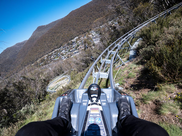 vertical heights on the Thredbo Alpine Coaster, Thredbo, Snowy Mountains