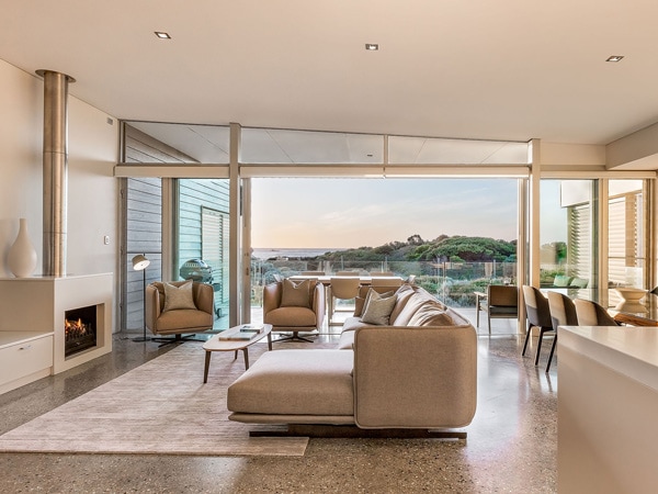 the living area in the beach house of Smiths Beach Resort