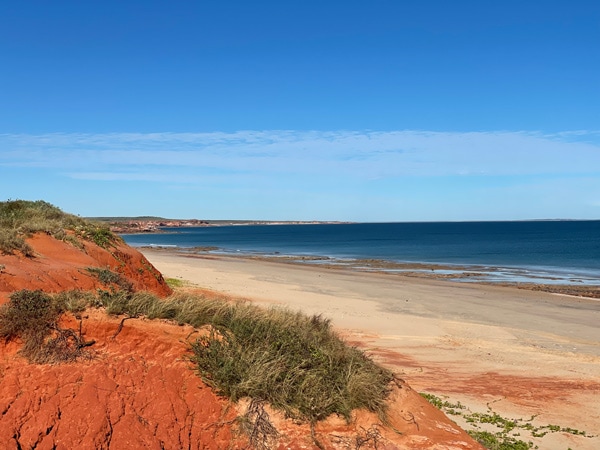 a scenic view of the beach at Barn Hill Beachside Station Stay