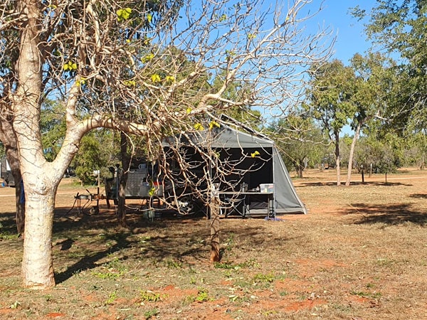 a tent at Broome’s Gateway Caravan Park