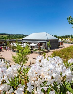 visitors enjoying the scenic grounds of Mayfield Gardens, Oberon