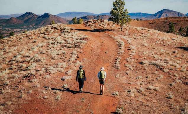 an aerial view of two people during an Arkaba Walk