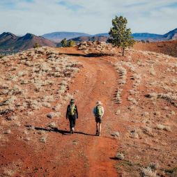 an aerial view of two people during an Arkaba Walk