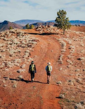 an aerial view of two people during an Arkaba Walk