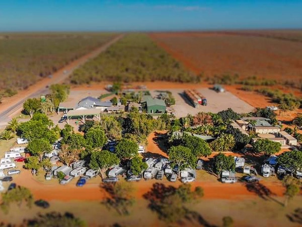 an aerial view of Roebuck Plains Roadhouse