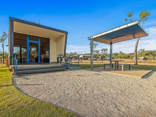 a spacious campsite at Djarindjin Campground, Broome