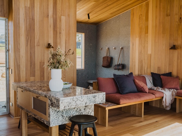 a look inside one of the cabins at Upland Farm