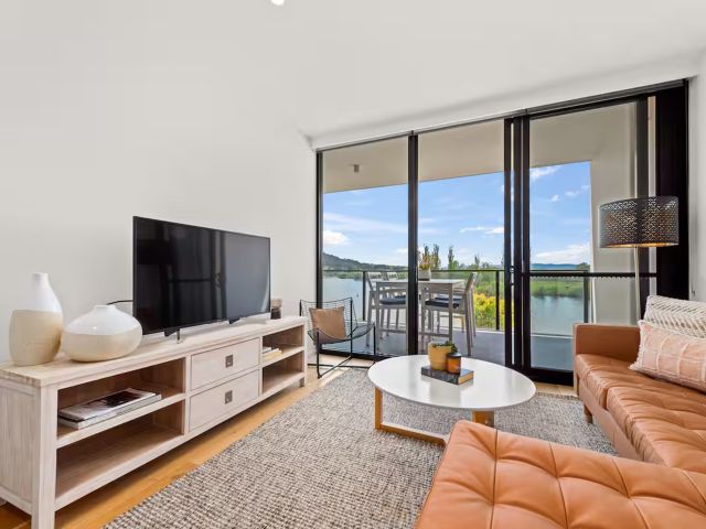 a suite with a balcony at Luxurious Waterfront, Kingston