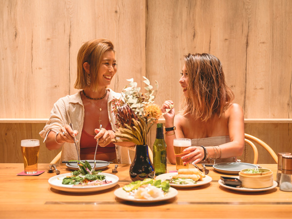 two women dining at Paper Crane by Crystalbrook, Cairns restaurants