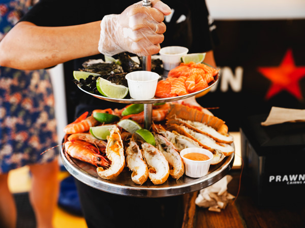 a seafood platter at Prawn Star Cairns
