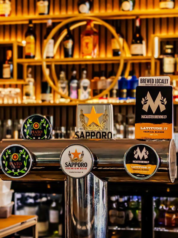 brews and spirits at Piato Cairns Restaurant