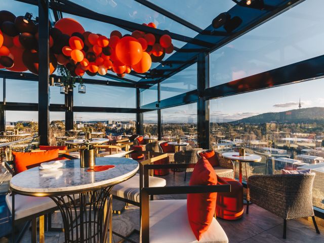 the Howling Moon rooftop bar at Rex Hotel