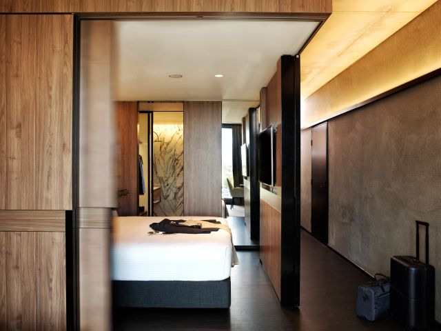 the bedroom interior at A By Adina, Canberra